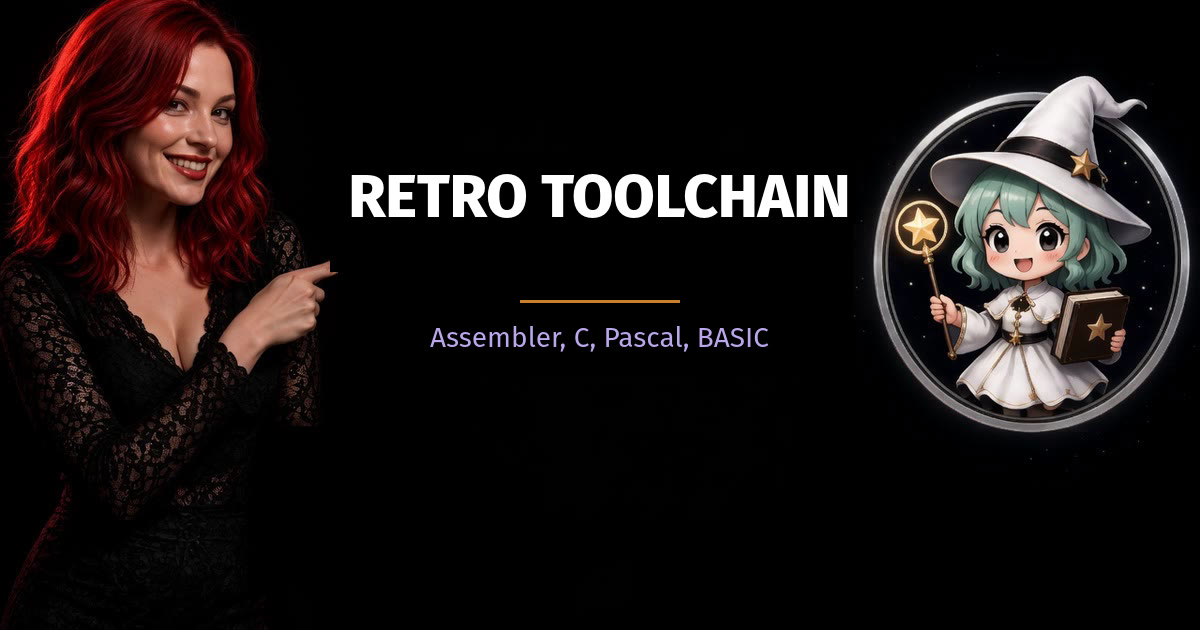 RETRO Toolchain. Assembler, C, Pascal, BASIC.